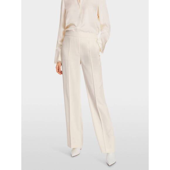NEW MARC CAIN washington wide trousers in bright ecru